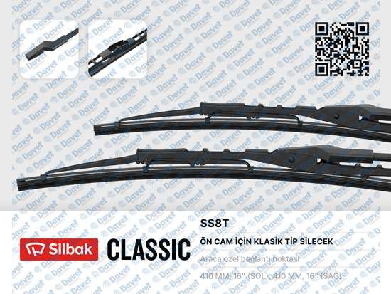 SILBAK SS8T Silecek Supurgesi 430mm R9-R11 Ym